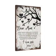 Tribute to Mom Personalized Canvas