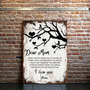 Tribute to Mom Personalized Canvas