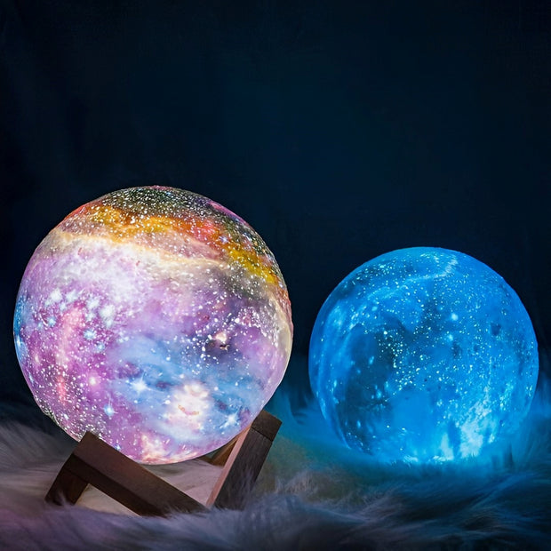 Stunning Galaxy Moon Lamp