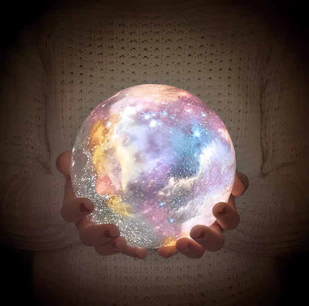 Stunning Galaxy Moon Lamp