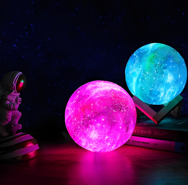 Stunning Galaxy Moon Lamp