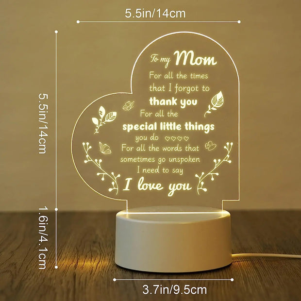 Moms Gift Acrylic Night Light