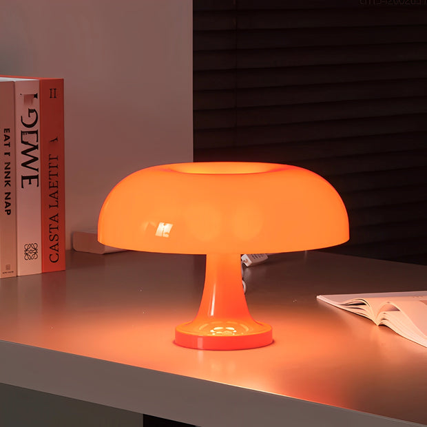 Orange Nightstand Mushroom Lamp