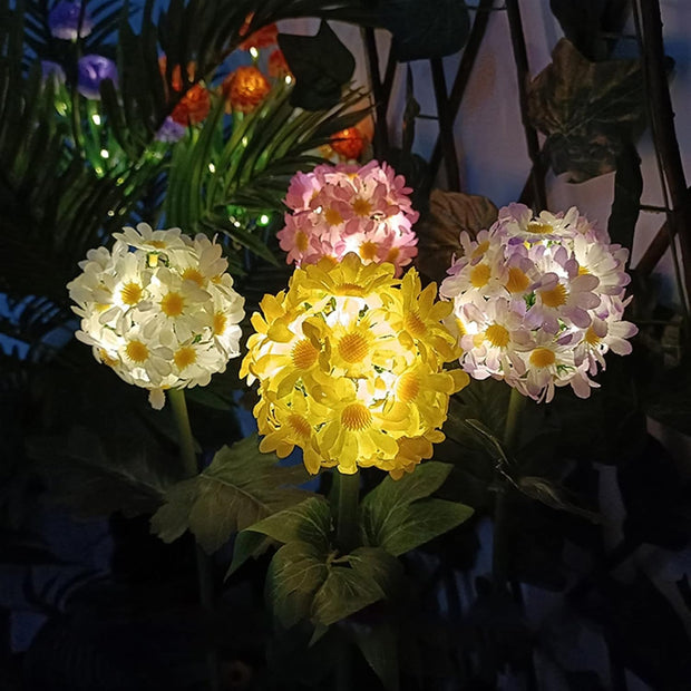 Solar Garden Flower LED Lamp