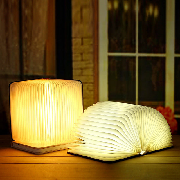 Wooden Foldable Book Lamp