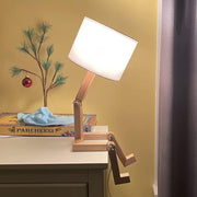 Wooden Robot Bedside Lamp