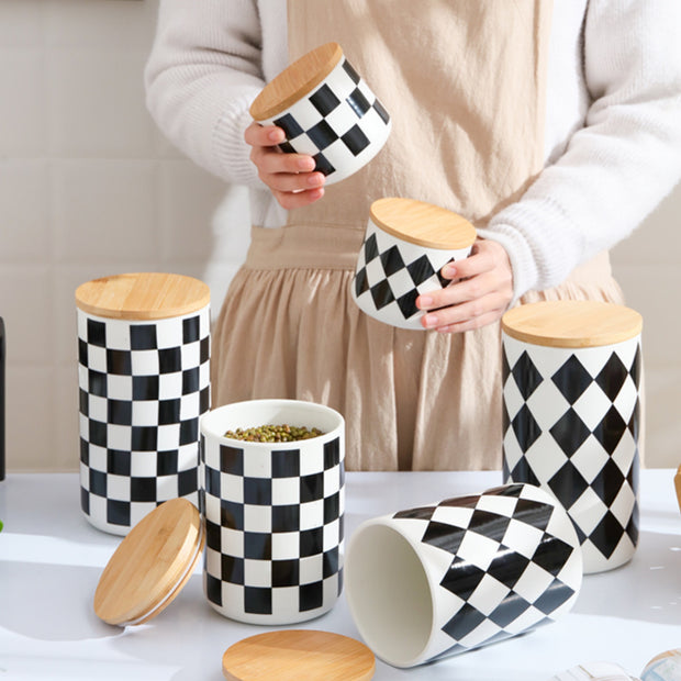 Canistella™ Checkered Canister Set