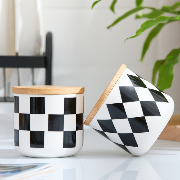 Canistella™ Checkered Canister Set