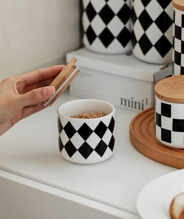 Canistella™ Checkered Canister Set