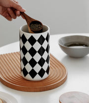 Canistella™ Checkered Canister Set