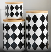 Canistella™ Checkered Canister Set