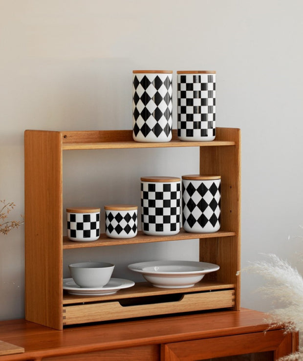 Canistella™ Checkered Canister Set