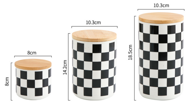 Canistella™ Checkered Canister Set