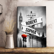 Personalized Couple Street Sign Canvas