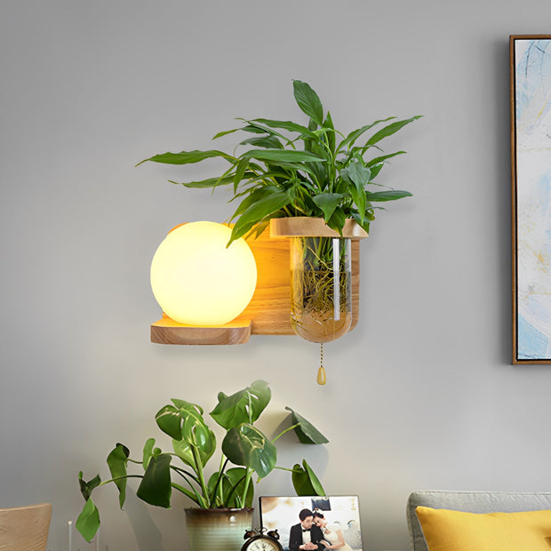 Evergreen Wall Lamp Vase