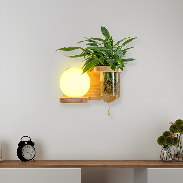 Evergreen Wall Lamp Vase