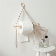 Vintage Macrame Toilet Paper Holder