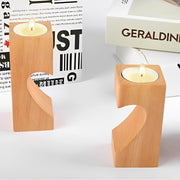 Love Heart Wood Candle Holder