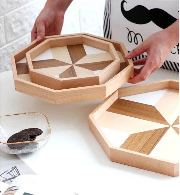 Octa Wood Serving Tray