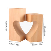 Love Heart Wood Candle Holder