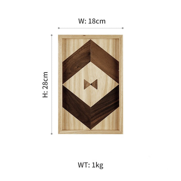 Premium Patterned Wood Serving Tray