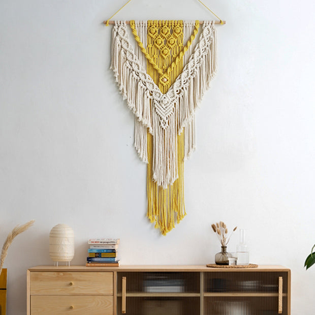 Goldenrod Macrame Wall Hanging