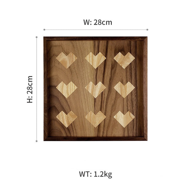 Premium Patterned Wood Serving Tray