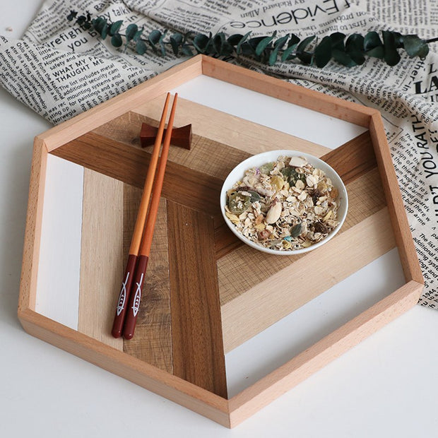 Hexa Wood Serving Tray