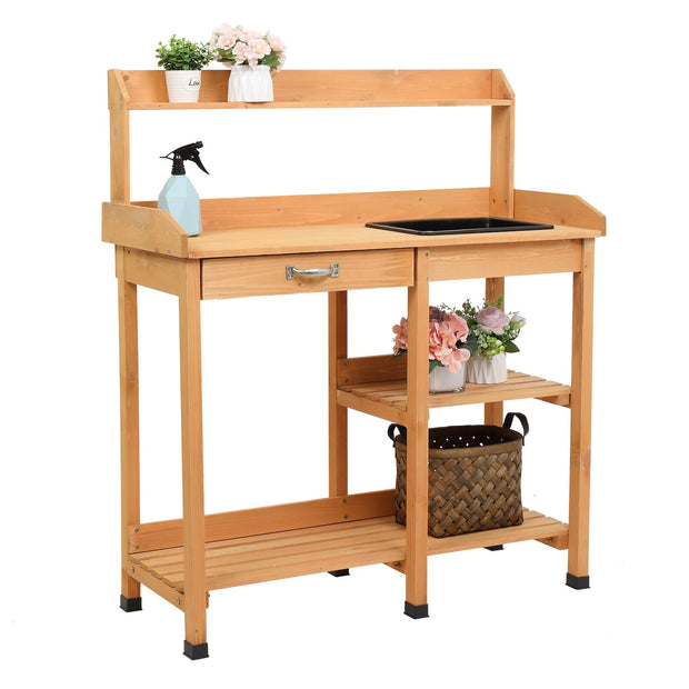 Garden Workbench With Drawers