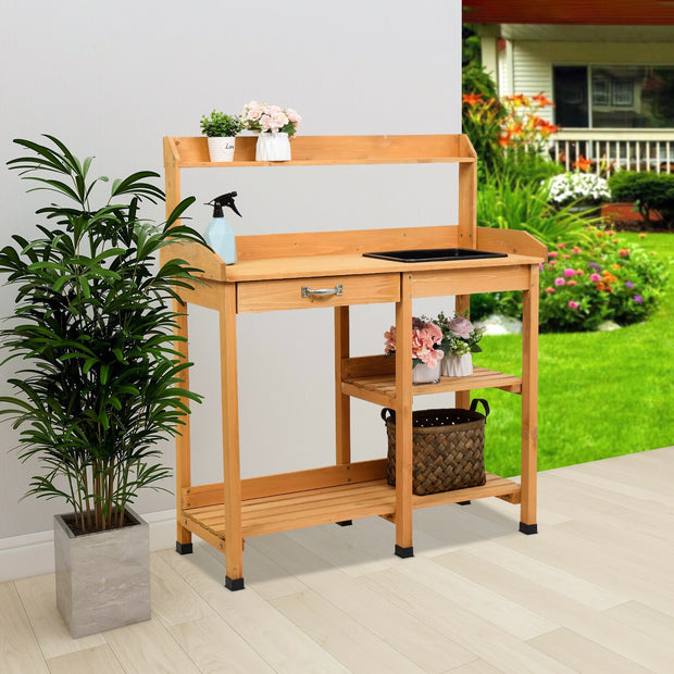 Garden Workbench With Drawers