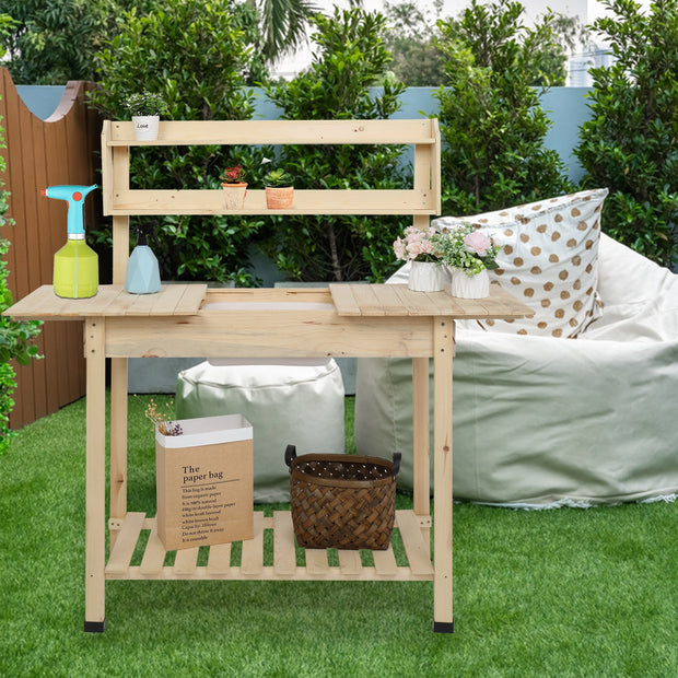 Wooden Garden Workbench