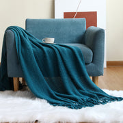 Nordic Tassel Knitted Blanket