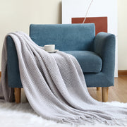 Nordic Tassel Knitted Blanket