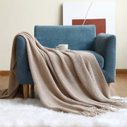 Nordic Tassel Knitted Blanket