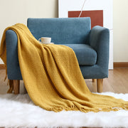 Nordic Tassel Knitted Blanket