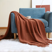 Nordic Tassel Knitted Blanket