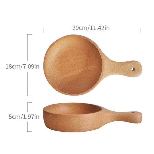 Wooden Scoop Bowl