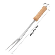 Portable Wooden BBQ Fork