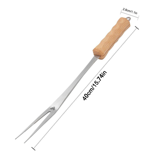 Portable Wooden BBQ Fork