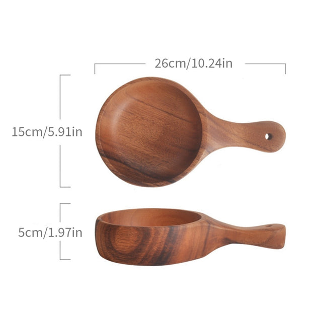 Wooden Scoop Bowl