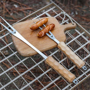 Portable Wooden BBQ Fork